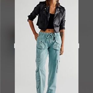 Free People Tahiti slate blue cargo Pants
